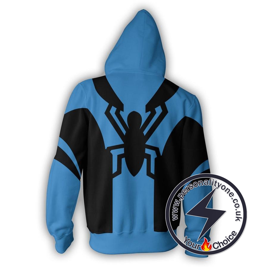 BLUE LANTERN SPIDERMAN 3D Hoodies Jackets - ZIP UP - SPIDERMAN 3D